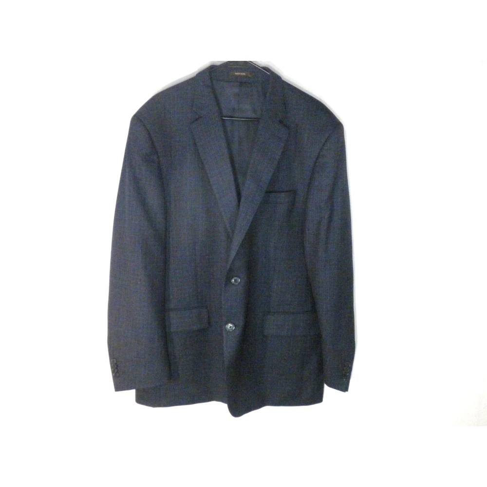 Peter Millar Sport Coat Mens 46R Navy Blue Plaid Flynn Wool Classic Fit Lined‎